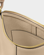 Hallie Satchel Bag in Light Taupe/KATIE LOXTON