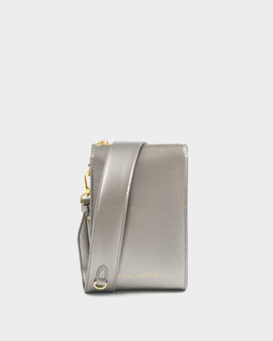Pewter Avery Slim Crossbody Bag/KATIE LOXTON