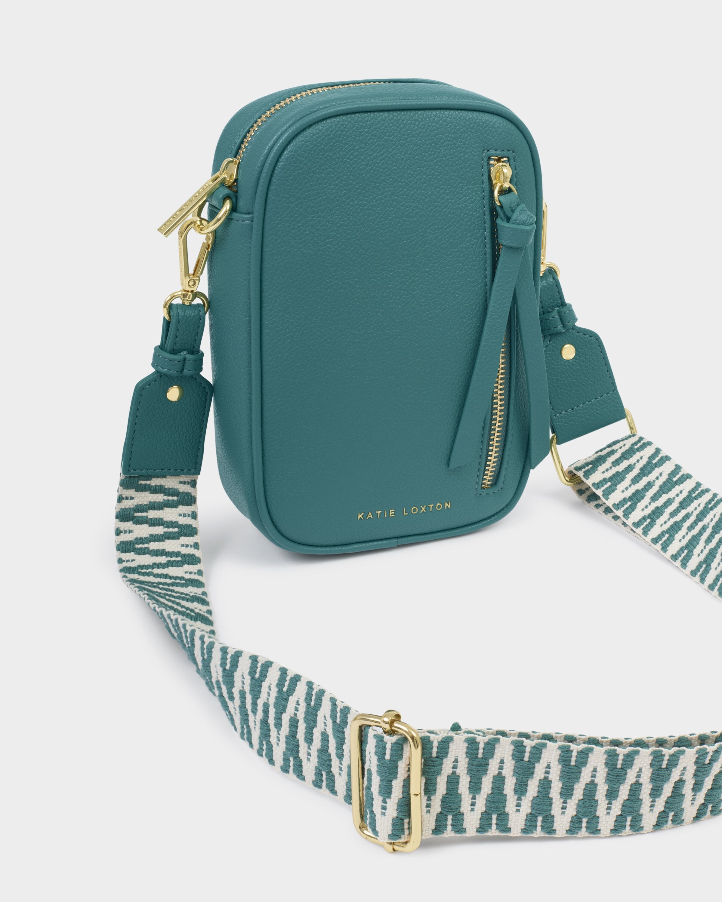 Hallie Small Crossbody Bag in Teal/KATIE LOXTON