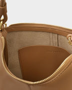 Hallie Satchel Bag in Caramel/KATIE LOXTON