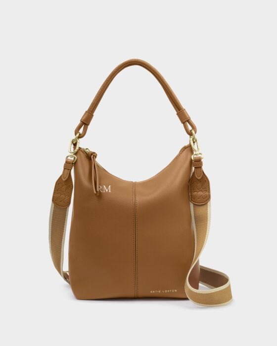 Hallie Satchel Bag in Caramel/KATIE LOXTON