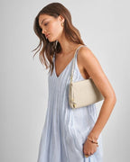 Nova Woven Small Shoulder Bag in Oyster/KATIE LOXTON