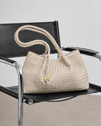 Nova Hand Woven Small Shoulder Tote in Oyster/KATIE LOXTON