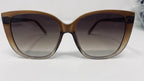Quay Australia Ever After Coffee Doe Brown Sunglasses Statement Cat Eye