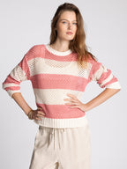 CREAM ROSE PINK FLORIANA SWEATER