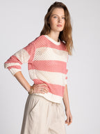 CREAM ROSE PINK FLORIANA SWEATER
