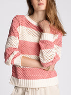CREAM ROSE PINK FLORIANA SWEATER