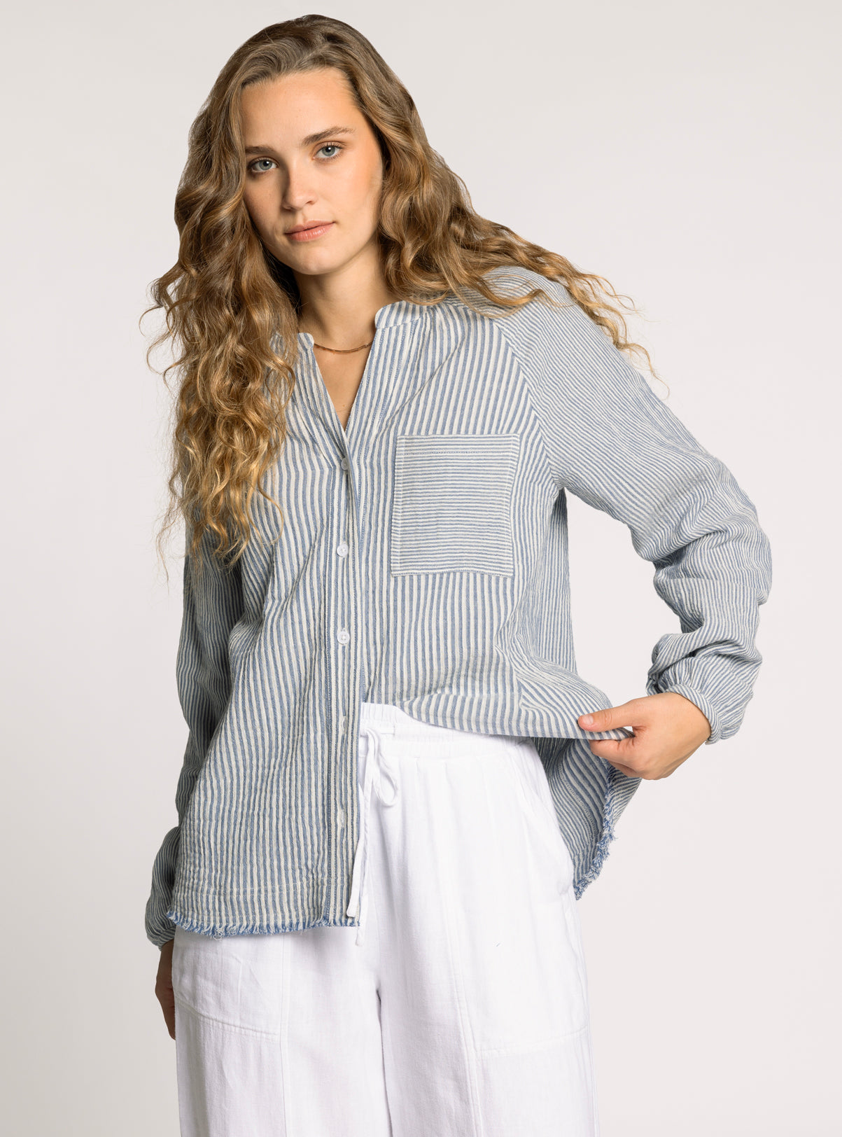 IVORY BLUE MAIA SHIRT