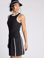 BLACK IVORY CARTER TANK AND SKORT SET