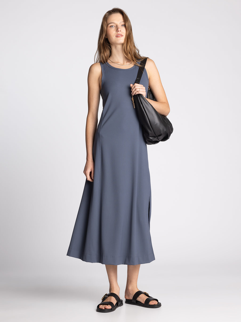 CHARCOAL BLUE PROSPER DRESS