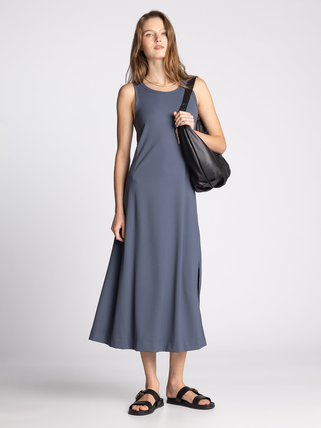 CHARCOAL BLUE PROSPER DRESS