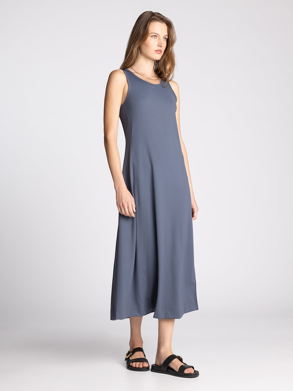 CHARCOAL BLUE PROSPER DRESS