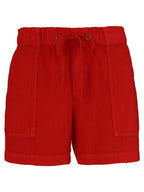 RED KATANA HIGH RISE SHORT DRAWSTRING W/PORKCHOP PKTS