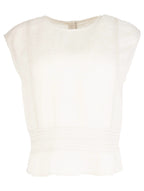 White CARLY- CROCHET LATTIC TANK TOP