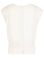 White CARLY- CROCHET LATTIC TANK TOP