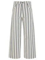 KUT Navy/Ivory GWEN HIGH RISE WIDE LEG SLOUCHY RAW HEM 5 PKTS