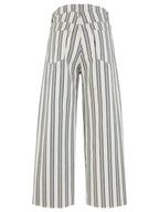 KUT Navy/Ivory GWEN HIGH RISE WIDE LEG SLOUCHY RAW HEM 5 PKTS