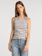 WHITE MULTI STRIPED EDLIN TANK