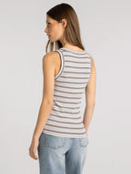 WHITE MULTI STRIPED EDLIN TANK