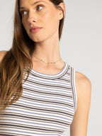 WHITE MULTI STRIPED EDLIN TANK