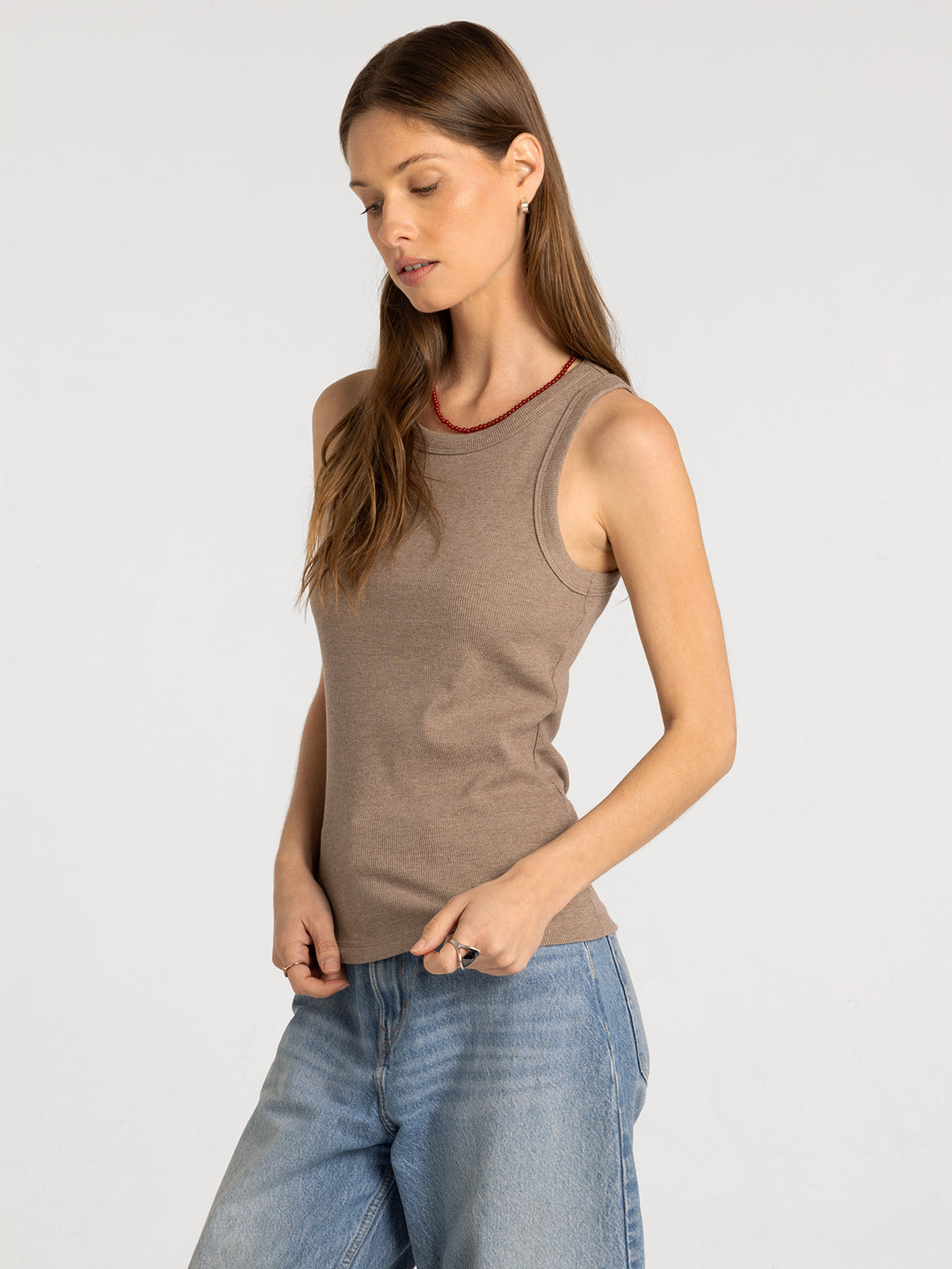 HEATHER ASH BROWN EDLIN TANK – THREAD & SUPPLY – view 3