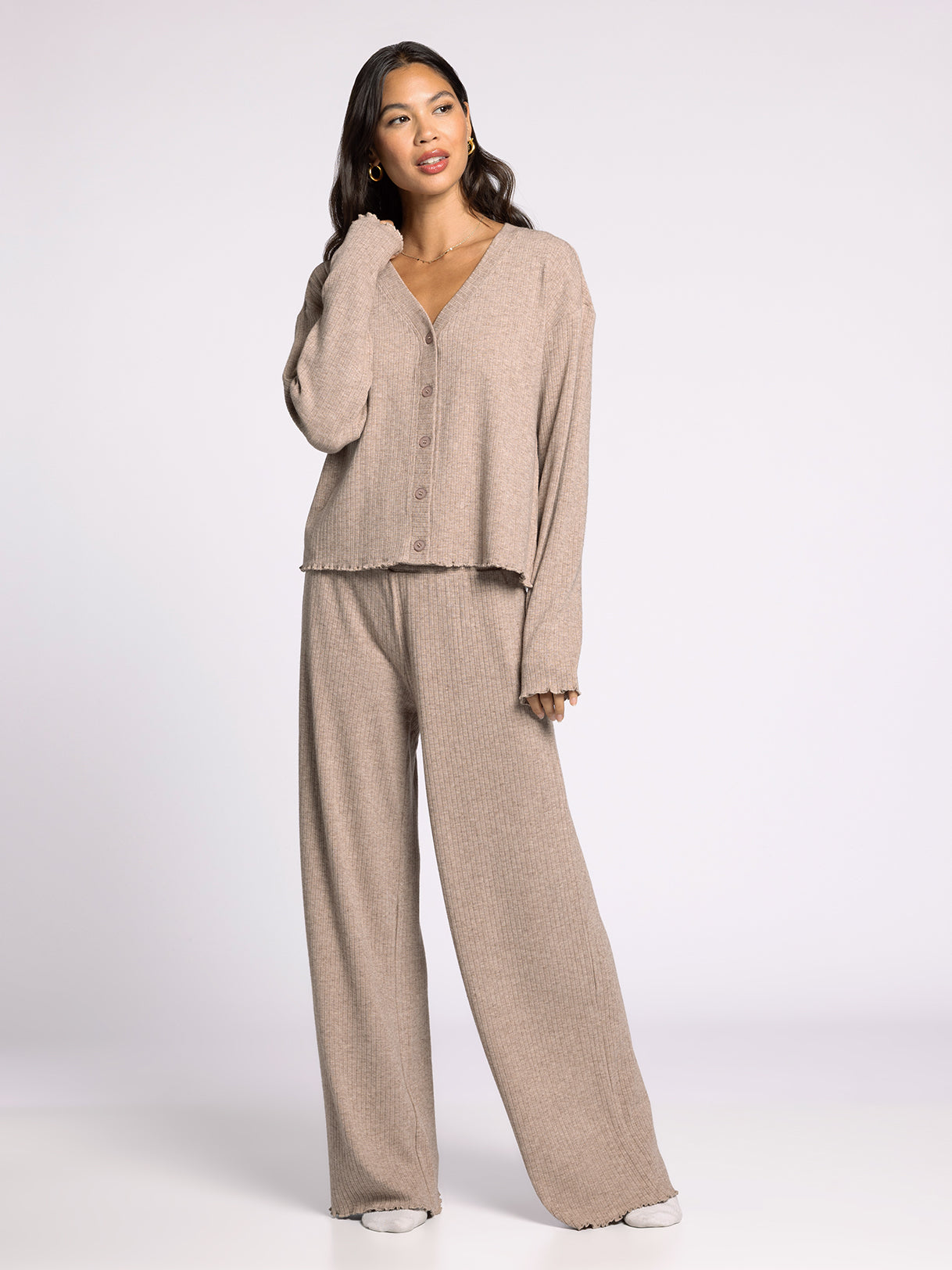 JOY PAJAMA SET TAUPE