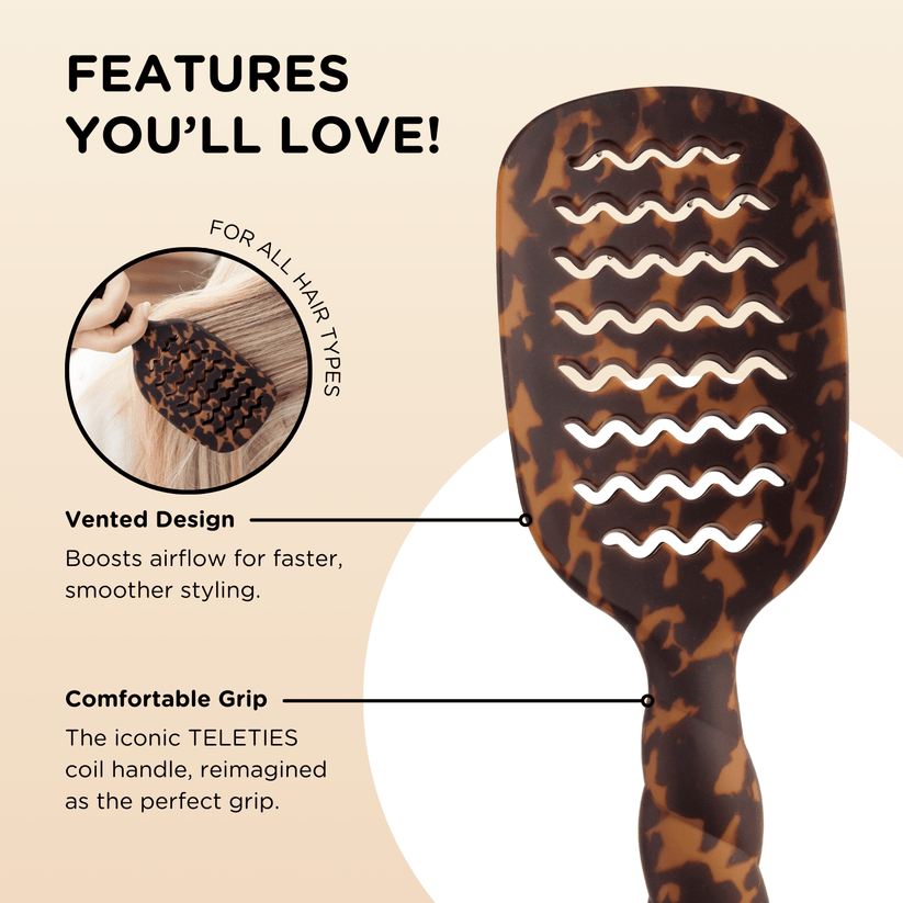 Vented Hair Brush Tortoise