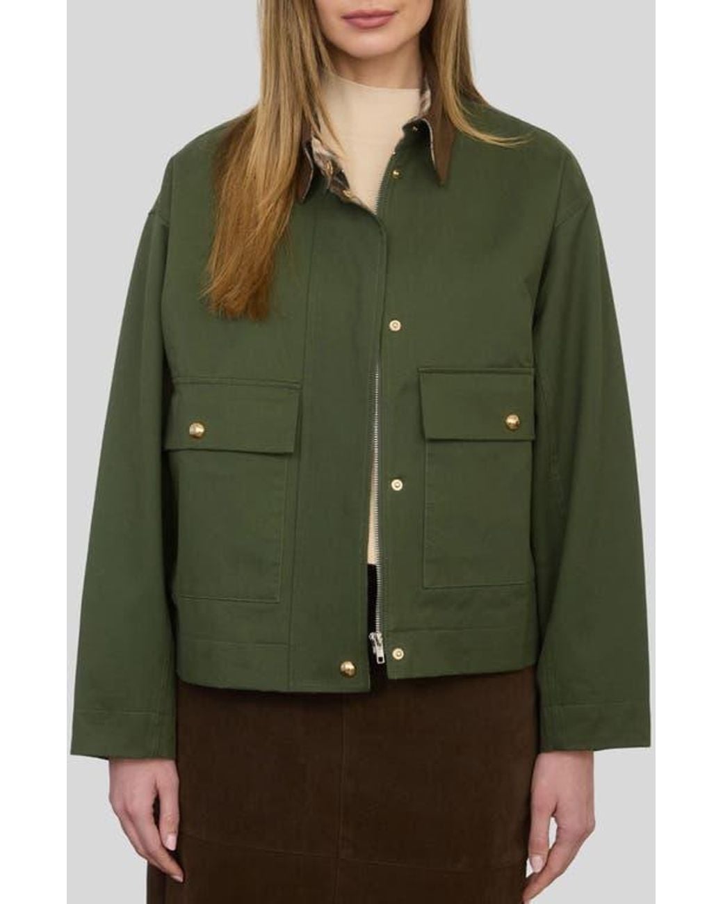 OLIVE Cotton Utility Jacket